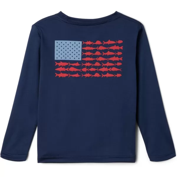 imageColumbia Boys Terminal Tackle PFG Fish Flag Long SleeveCollegiate NavyRed Spark