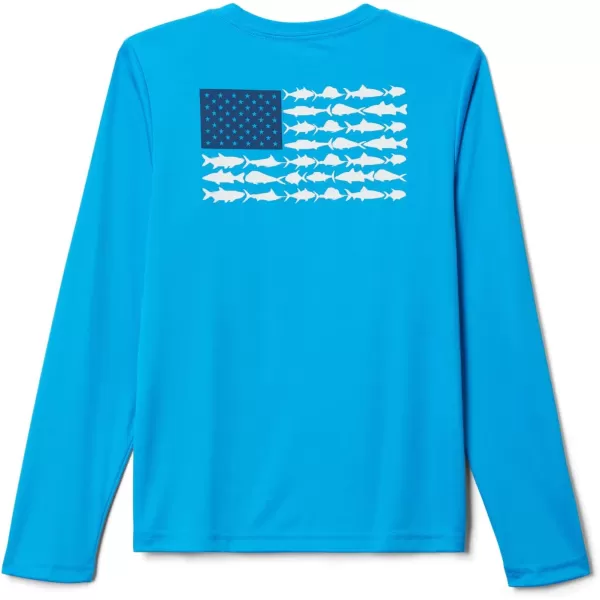imageColumbia Boys Terminal Tackle PFG Fish Flag Long SleeveCompass BlueWhite