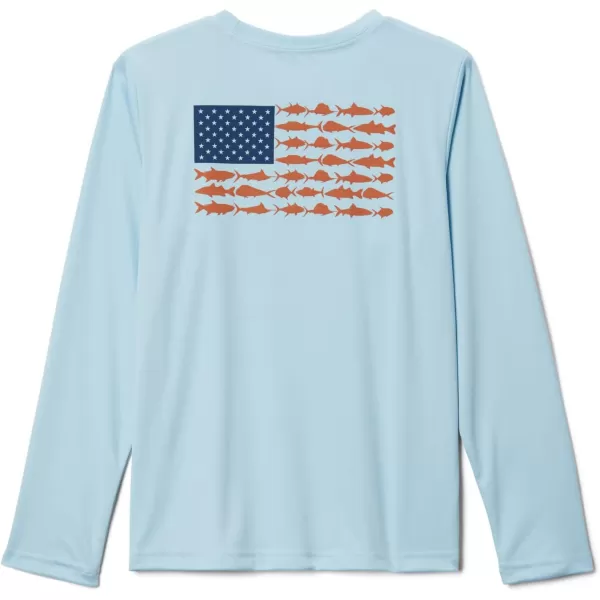 imageColumbia Boys Terminal Tackle PFG Fish Flag Long SleeveSpring BlueIsland Orange