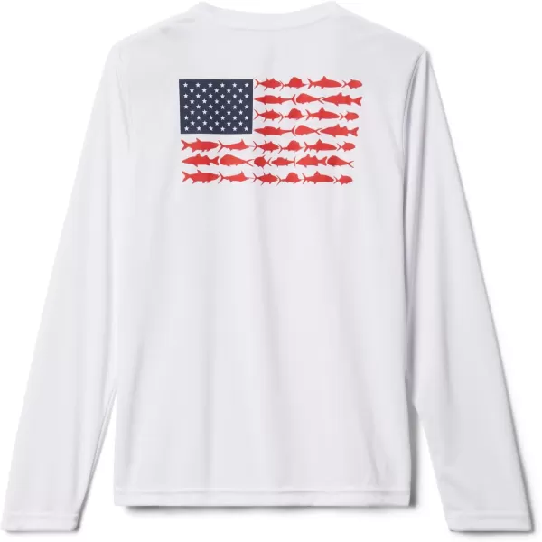 imageColumbia Boys Terminal Tackle PFG Fish Flag Long SleeveWhiteCollegiate Navy