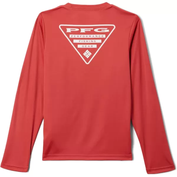 imageColumbia Boys Terminal Tackle PFG Triangle Logo Long SleeveSunset RedWhite