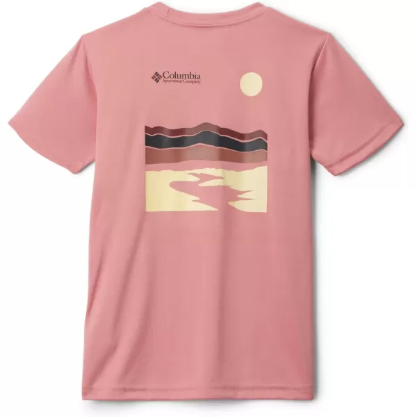 imageColumbia Girls Fork Stream Short Sleeve Graphic ShirtPink AgaveHeritage I