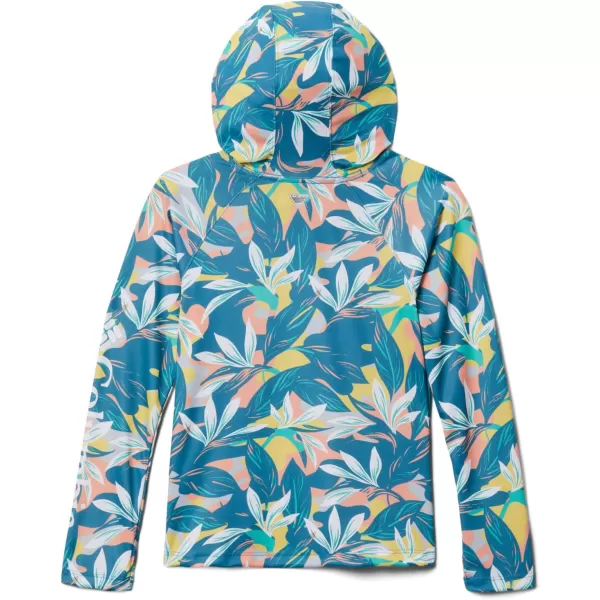 imageColumbia Girls Super Tidal HoodieElectric Turquoise Hidden Paradise