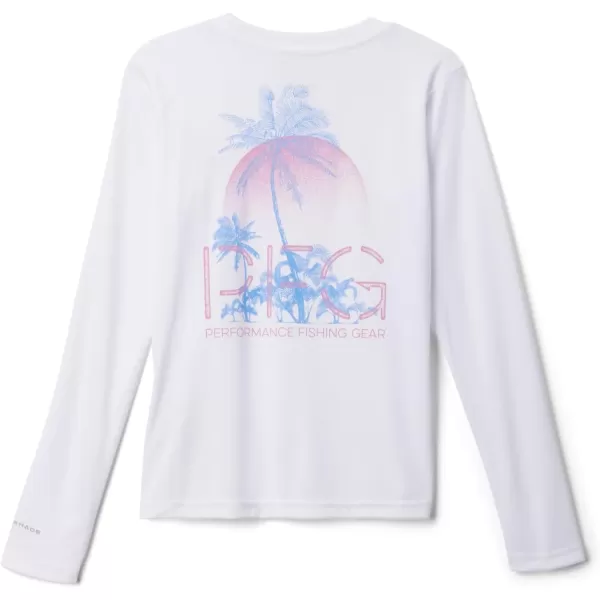 imageColumbia Girls Tidal Tee PFG Palm RiseWhitePfg G Palm Rise