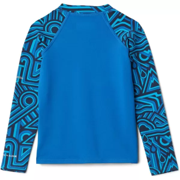 imageColumbia Kids Sandy Shores Printed Long Sleeve SunguardBright Indigo Geo Elements  Brt Indigo