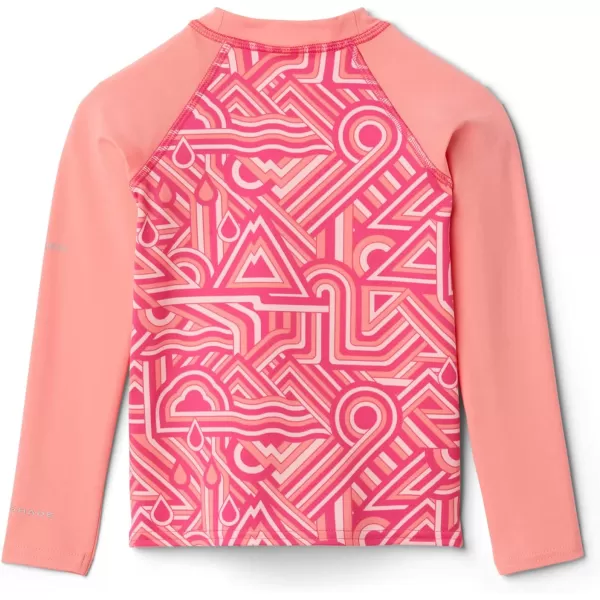 imageColumbia Kids Sandy Shores Printed Long Sleeve SunguardCactus Pink Geo Elements  Salmon