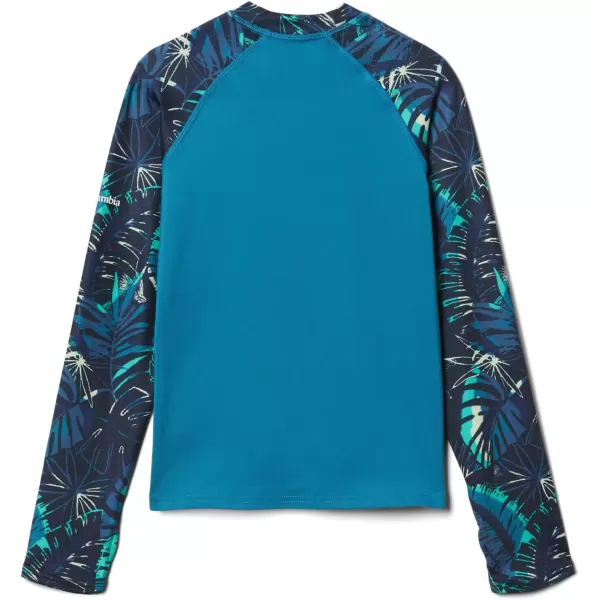 imageColumbia Kids Sandy Shores Printed Long Sleeve SunguardDeep MarineColl Navy King Palms