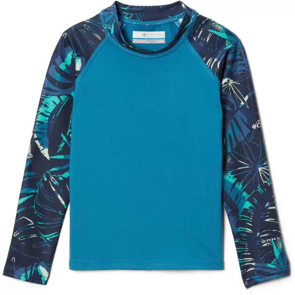 imageColumbia Kids Sandy Shores Printed Long Sleeve SunguardDeep MarineColl Navy King Palms