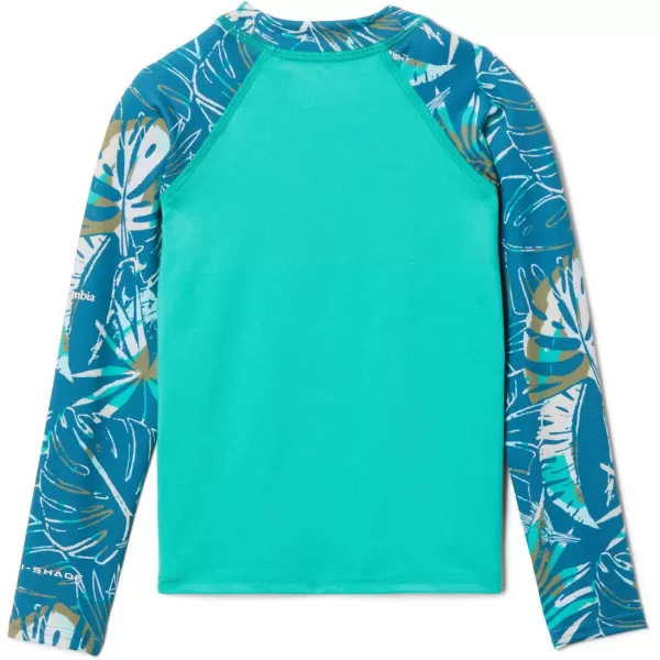 imageColumbia Kids Sandy Shores Printed Long Sleeve SunguardElectric TurquoiseDeep Marine King Pal