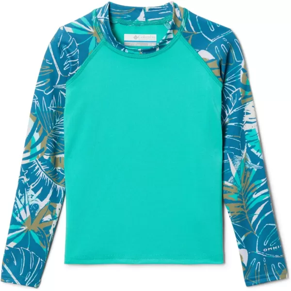imageColumbia Kids Sandy Shores Printed Long Sleeve SunguardElectric TurquoiseDeep Marine King Pal