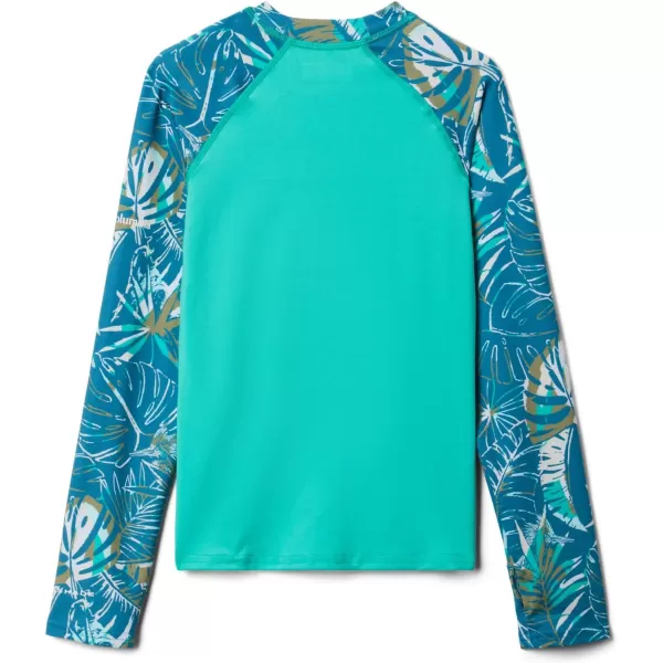 imageColumbia Kids Sandy Shores Printed Long Sleeve SunguardElectric TurquoiseDeep Marine King Pal