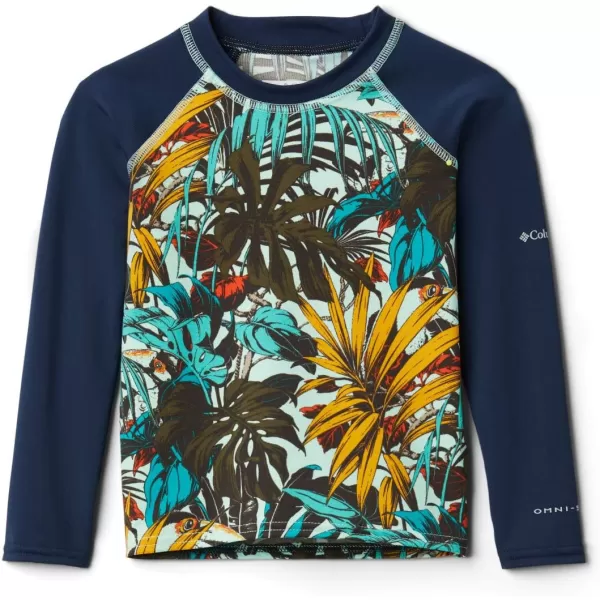 imageColumbia Kids Sandy Shores Printed Long Sleeve SunguardMint Cay Toucanical Multi  Coll Navy
