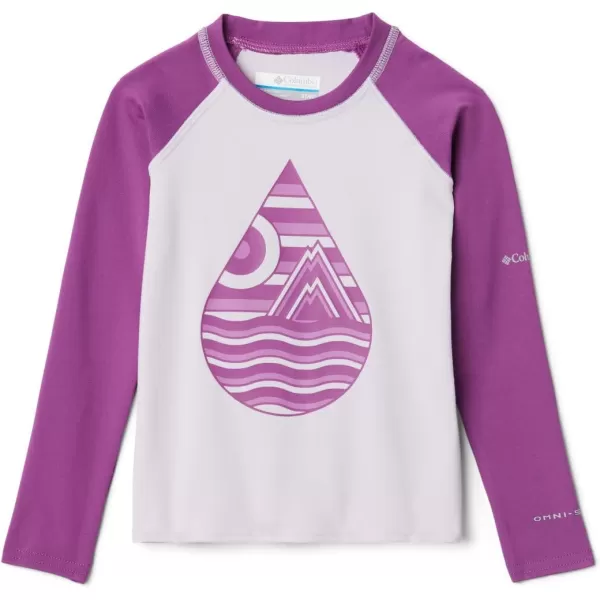 imageColumbia Kids Sandy Shores Printed Long Sleeve SunguardPale Lilac  Berry Jam