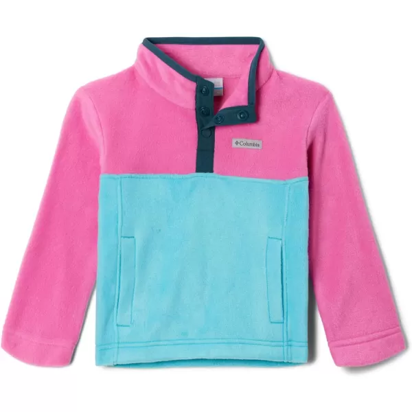 imageColumbia Kids Steens MTN 14 Snap Fleece PullOverGeyser  Pink Ice