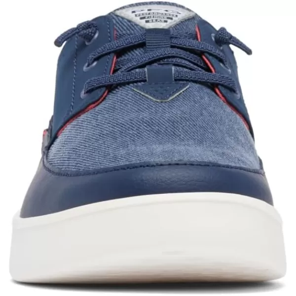 imageColumbia Mens Boatside Relaxed PFG Boat ShoeCollegiate NavySunset Red