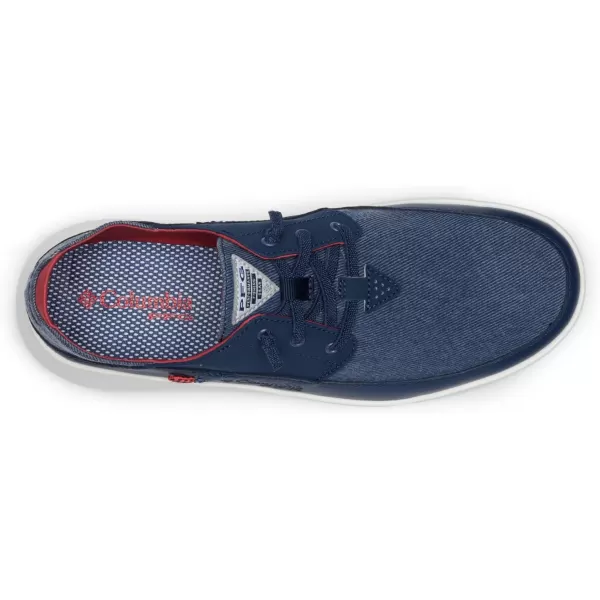 imageColumbia Mens Boatside Relaxed PFG Boat ShoeCollegiate NavySunset Red