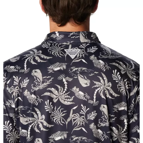 imageColumbia Mens Collegiate Super Terminal Tackle PoloPsu  Collegiate Navy Dorado Isle Print