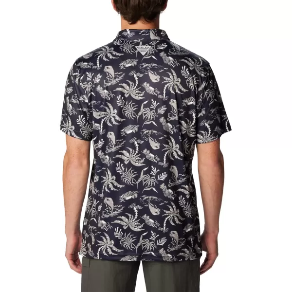 imageColumbia Mens Collegiate Super Terminal Tackle PoloPsu  Collegiate Navy Dorado Isle Print