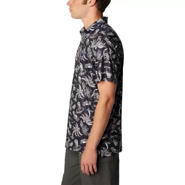 imageColumbia Mens Collegiate Super Terminal Tackle PoloPsu  Collegiate Navy Dorado Isle Print