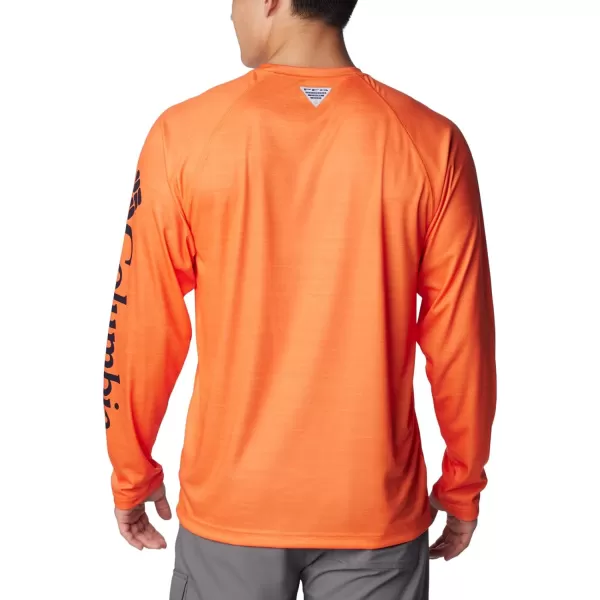 imageColumbia Mens Collegiate Terminal Tackle Heather Long Sleeve ShirtAub  Spark Orange Heather