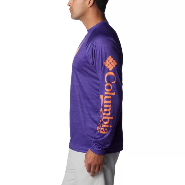 imageColumbia Mens Collegiate Terminal Tackle Heather Long Sleeve ShirtCle  Vivid Purple Heather