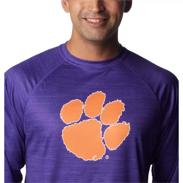 imageColumbia Mens Collegiate Terminal Tackle Heather Long Sleeve ShirtCle  Vivid Purple Heather