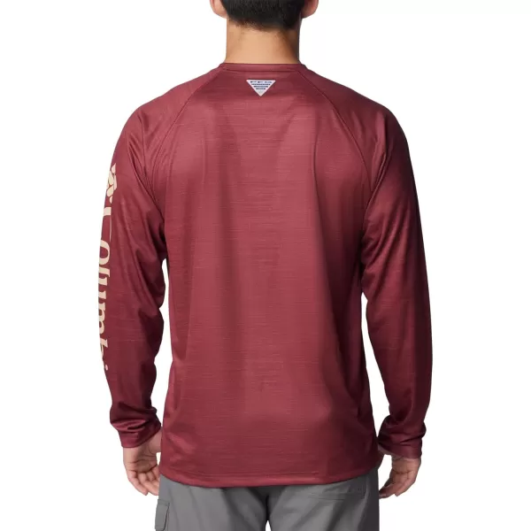 imageColumbia Mens Collegiate Terminal Tackle Heather Long Sleeve ShirtFsu  Cabernet Heather