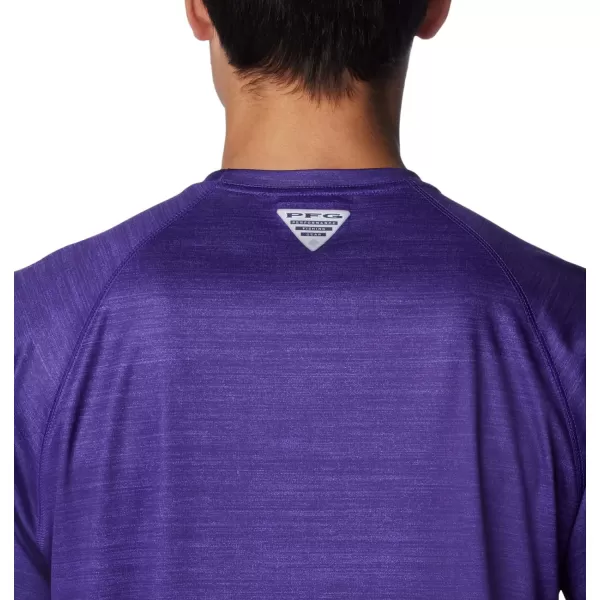 imageColumbia Mens Collegiate Terminal Tackle Heather Long Sleeve ShirtLsu  Vivid Purple Heather