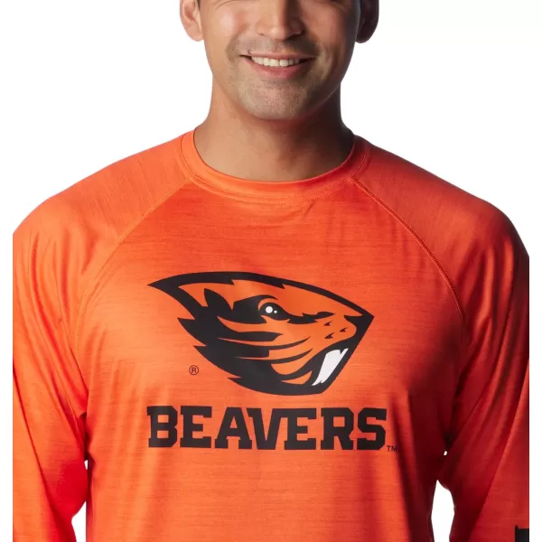 imageColumbia Mens Collegiate Terminal Tackle Heather Long Sleeve ShirtOsu  Tangy Orange Heather