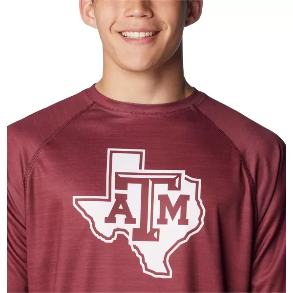 imageColumbia Mens Collegiate Terminal Tackle Heather Long Sleeve ShirtTam  Deep Maroon Heather