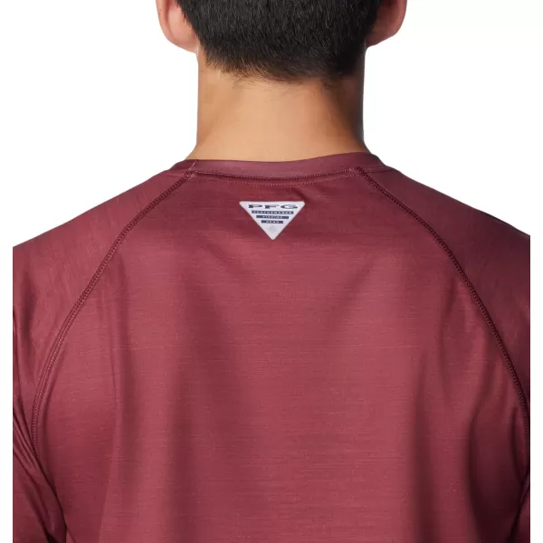 imageColumbia Mens Collegiate Terminal Tackle Heather Long Sleeve ShirtTam  Deep Maroon Heather