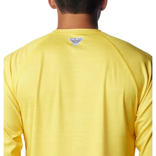 imageColumbia Mens Collegiate Terminal Tackle Heather Long Sleeve ShirtUo  Yellow Glo Heather