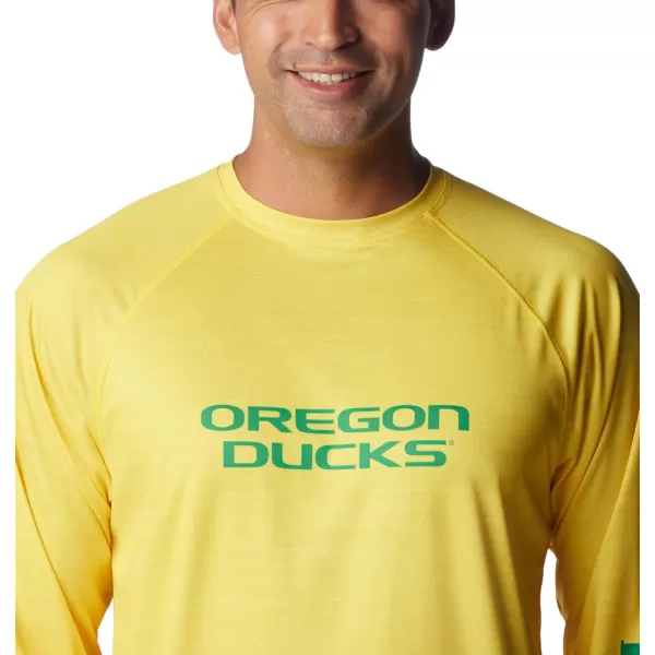 imageColumbia Mens Collegiate Terminal Tackle Heather Long Sleeve ShirtUo  Yellow Glo Heather