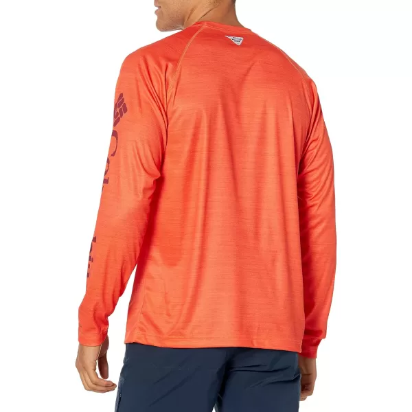 imageColumbia Mens Collegiate Terminal Tackle Heather Long Sleeve ShirtVt  Tangy Orange Heather