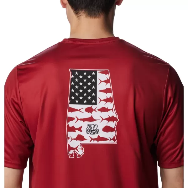 imageColumbia Mens Collegiate Terminal Tackle SS ShirtAla  Red Velvet