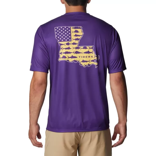 imageColumbia Mens Collegiate Terminal Tackle SS ShirtLsu  Vivid Purple