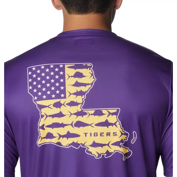 imageColumbia Mens Collegiate Terminal Tackle SS ShirtLsu  Vivid Purple