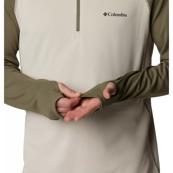 imageColumbia Mens Narrows Pointe Half ZipDark Stone  Stone Green