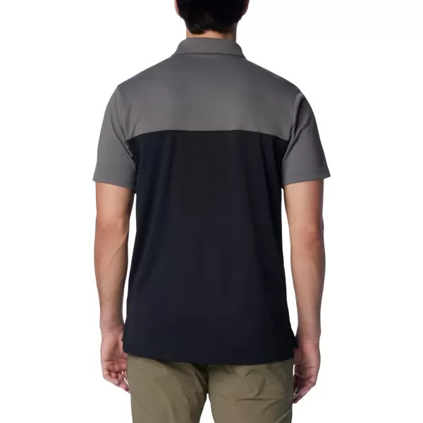 imageColumbia Mens Narrows Pointe Short Sleeve PoloBlackCity Grey