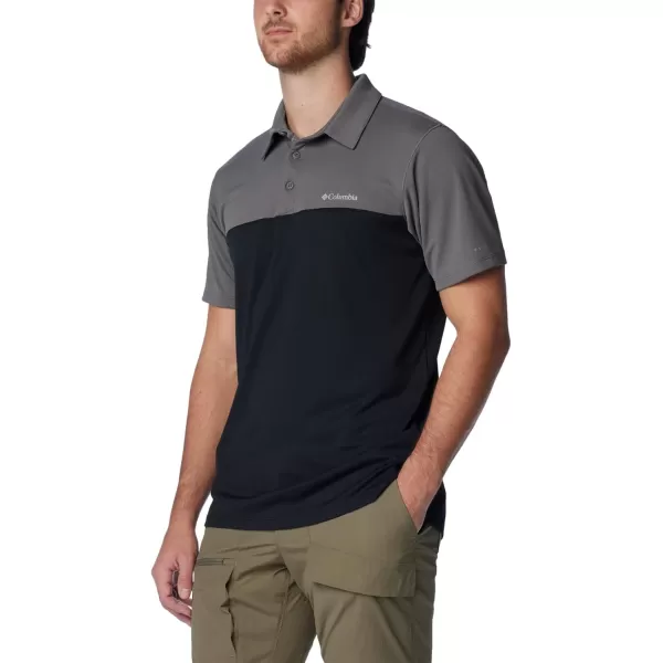 imageColumbia Mens Narrows Pointe Short Sleeve PoloBlackCity Grey
