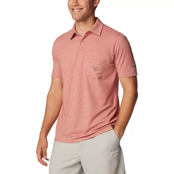 imageColumbia Mens PFG Uncharted PoloSandalwood Pink Heather