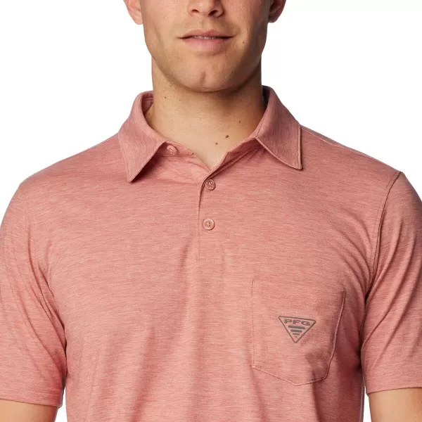imageColumbia Mens PFG Uncharted PoloSandalwood Pink Heather