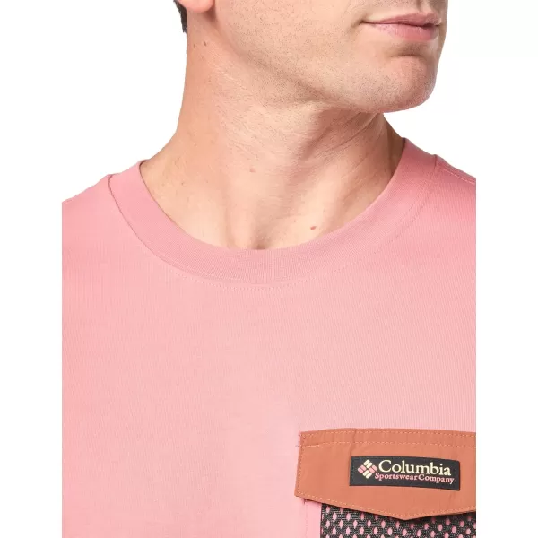 imageColumbia Mens Painted Peak Knit Short Sleeve TopPink AgaveAuburn