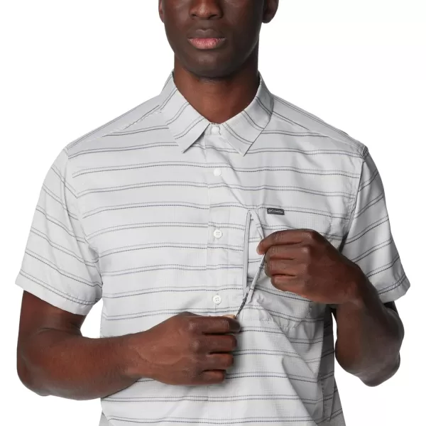 imageColumbia Mens Silver Ridge Utility Lite Novelty Short SleeveColumbia Grey Chambray Stripe