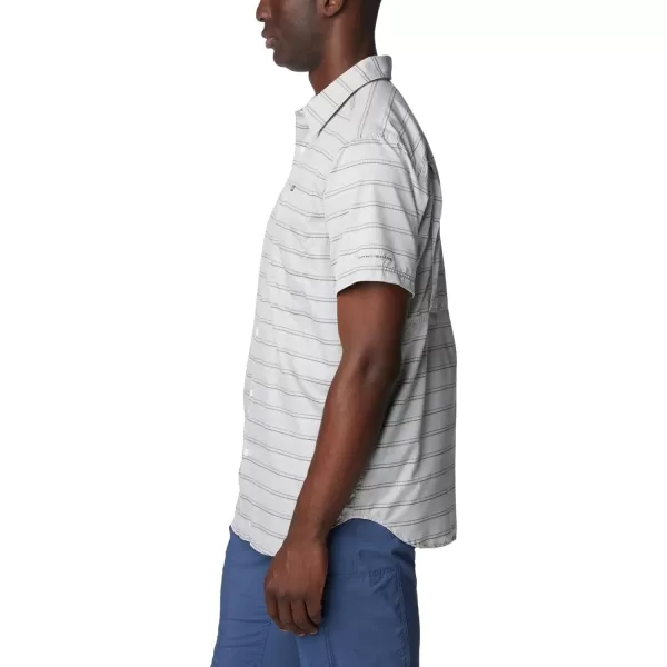imageColumbia Mens Silver Ridge Utility Lite Novelty Short SleeveColumbia Grey Chambray Stripe