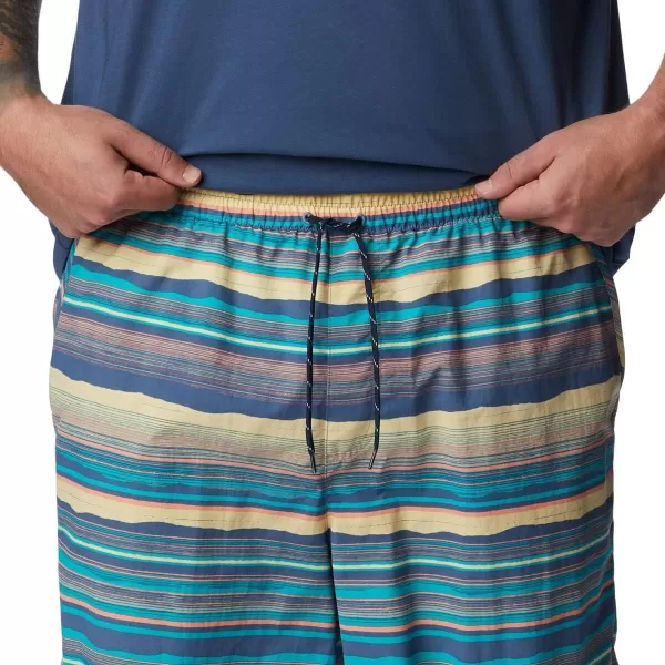 imageColumbia Mens Standard M Summerdry ShortBluestone Horizons Stripe Multi