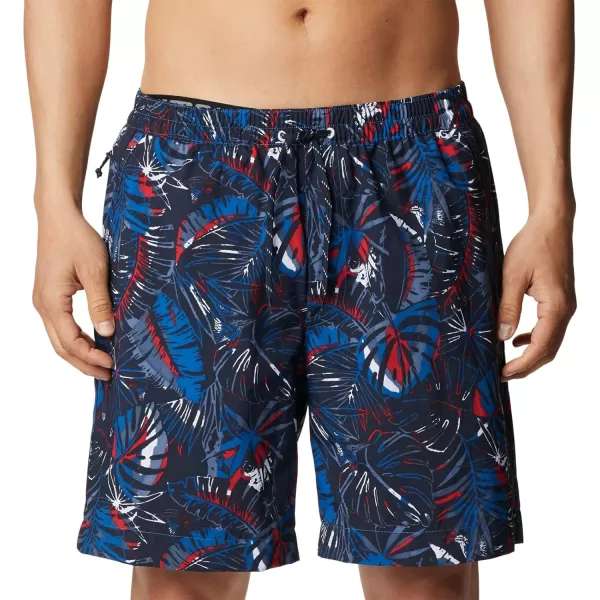 imageColumbia Mens Standard M Summerdry ShortBright Indigo King Palm Multi