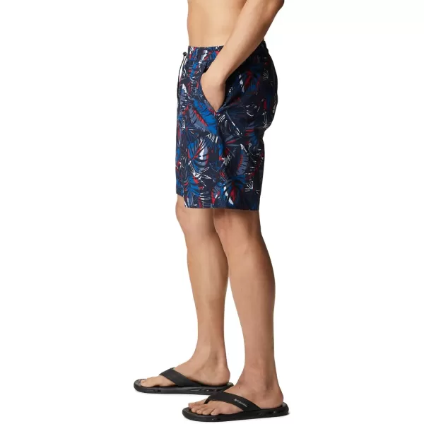 imageColumbia Mens Standard M Summerdry ShortBright Indigo King Palm Multi