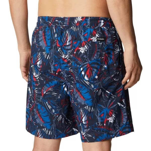 imageColumbia Mens Standard M Summerdry ShortBright Indigo King Palm Multi