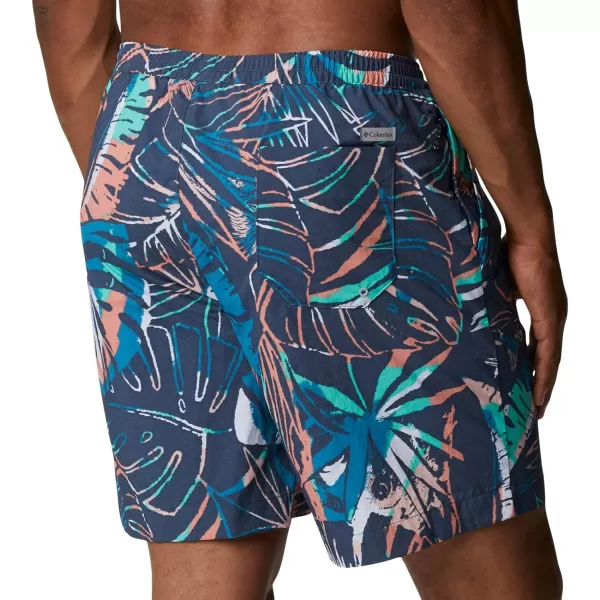imageColumbia Mens Standard M Summerdry ShortDark Mountain King Palm Multi